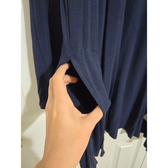 Amazon essential large women's navy blue open front cardigan - Picture 2 of 8